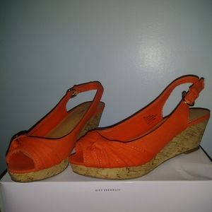 Orange wedges by Nine West. Size 6